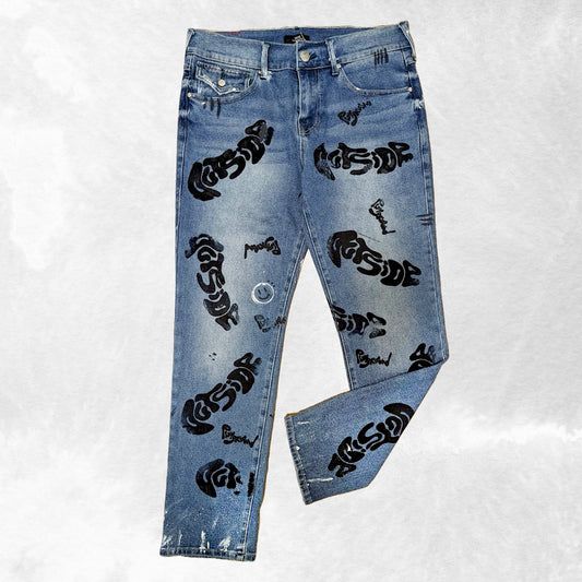 Parkway Playground x Tru Religion AOP Reworked Custom Denim (32M)